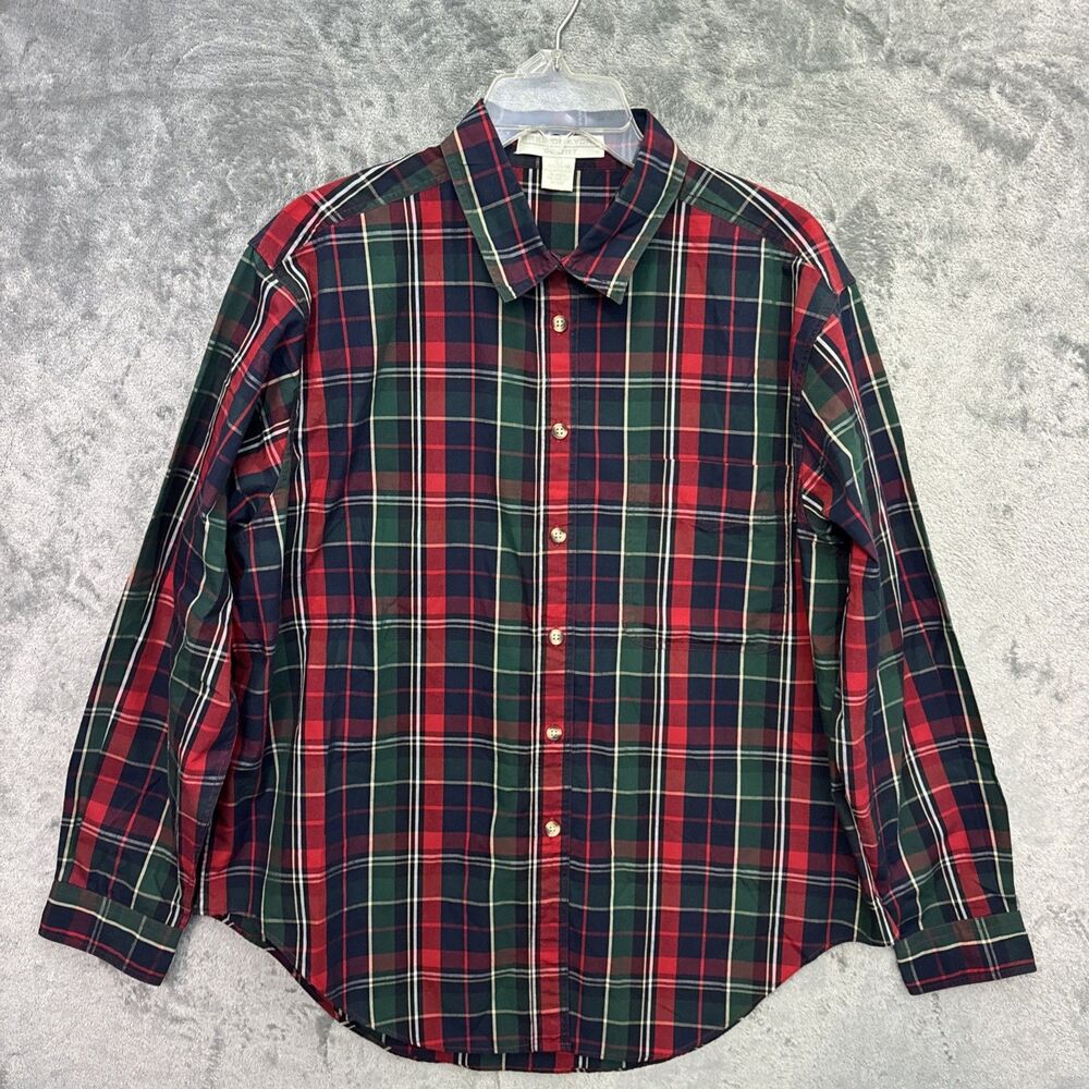 preston and york vintage men's Lg cotton plaid long sleeve Hong Kong